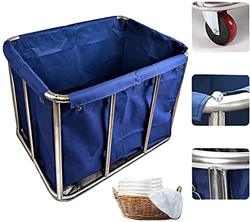 Trolleys Rebags mit Hotel Sortierwagen mit Stummschaltung Räder Bettwäsche Reinigungswagen Service Praktischer Aufbewahrungshamper für Schmutzige Kleidungstücher, HUHZHZ