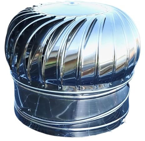 PBDEIOEOE Chimney Exhaust Pipe,chimney cowl, Spinner Cowl Stainless Steel, Rotating Chimney Cowl Caps 304 Stainless Steel Roof Turbine Ventilator No Assembly Required Rainproof for Roof(200mm/7.8in)