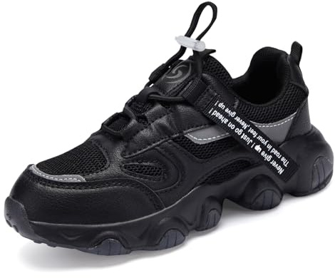 RTOUNT Unisex Kids Trainers for Boys Walking Running Sneakers Girls Breathable Casual Trainers Lightweight Athletic Shoes