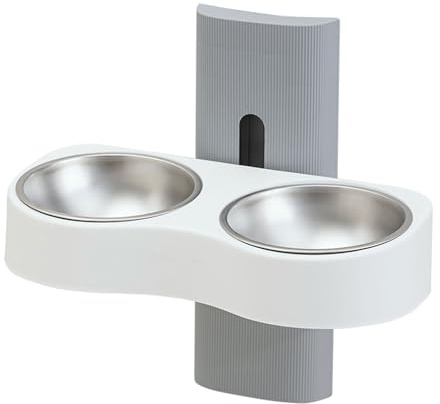 YPBEW Cats Feeding Watering Bowl Double Dogs with Wall Mounted Cats Food for Water Food Height Adjustable Pet Feeders Bottle Pet Feeders Dispenser