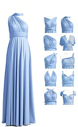 72styles Abito Infinity da Damigella d'Onore, Multiway da Cerimonia, Lungo, Maxi, Taglie Forti, Abito da Sera, Ospite di Matrimonio