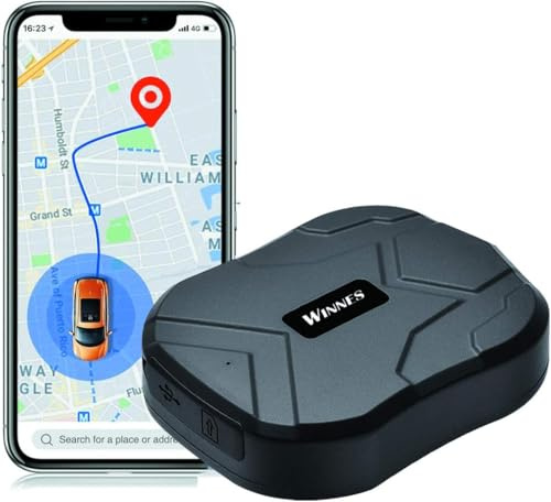 Localizzazione GPS per Auto, Monitoraggio in Tempo Reale Anti-perso/Antifurto GPS Tracker con Potente Magnete Dispositivo App Gratuita per Auto/Moto/Nave 90 Giorni in Standby