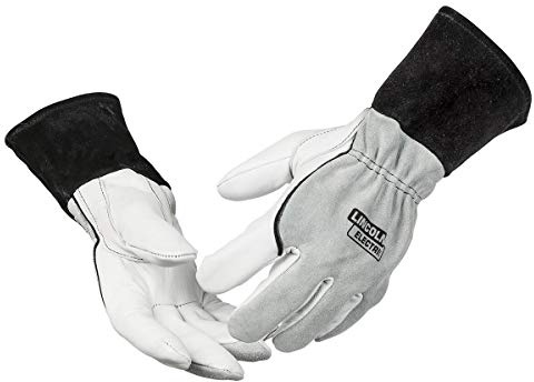 Lincoln Electric DynaMIG Traditional MIG Welding Gloves | Top Grain Leather | Extra Large | K3805-XL,White