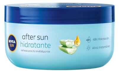 NIVEA SUN After Sun Hidratante Bálsamo Nutritivo (1 x 300 ml), crema hidratante para aliviar y revitalizar la piel, crema reparadora con aloe vera y vitamina E