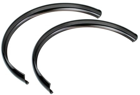 BISOMO Set, 2 x Kotflügel Schutzblech, für DDR Anhänger Handwagen, Fahrrad und Mopedanhänger, Simson, Hochwertiges Design, Schwarz lackiert