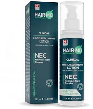 HairMD Lotion de croissance capillaire hydratante et réparatrice - Traitement de la chute des cheveux pour les cheveux clairsemés - avec biotine, kératine, collagène, provitamine B5.