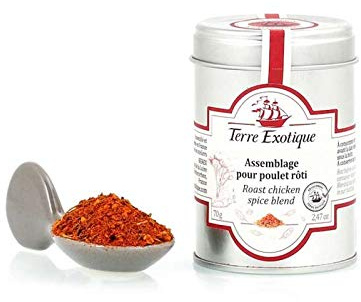Mezcla de especias para Pollo Asado 70 g en frasco metálico, sazonador para horno, parrilla, plancha y airfryer, sabor mediterráneo tipo poulet rôti