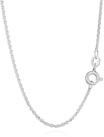 NKlaus Ankerkettte diamantiert 925 Sterling Silber Collier 1,30mm Breit Halskette
