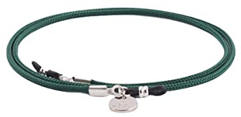 HOOK Cordón Cuelga Gafas Para Hombre o Mujer - Cordón Para Gafas de Sol o De Ver - Cordón Náutico Verde Liso - 60 cm largo 3 mm ancho - Gomas Universales - Bolonia 7064