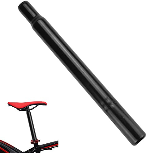 AFASOES Bicycle Seat Post, 27.2mm Bicycle Iron Seatpost Saddle Stem Cycling MTB Road Bike Seat Post 300mm Length Saddle Pole Bike Seatpost Seat Tube for MTB Road Bike BMX Fixed Gear, Black