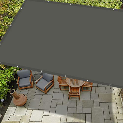 Voile Ombrage Rectangulaire étanche 3 x 6 m Rayons UV à 98% Auvent d'auvent Bache ombrage avec Oeillets et Cordons pour La Couverture VéGéTale Serre Pergola, Gris Foncé
