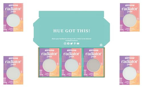 Rust-Oleum Radiator Paint in Matt Finish – Delicate Greys Tester Box