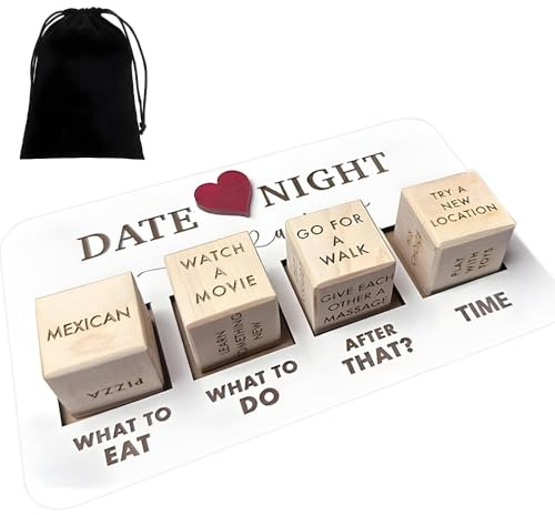 ZCOINS Date Night Würfel Set, Romantisches Würfelspiel für Paare, Kreative Date Ideen Entscheidungswürfel für Erwachsene, Perfekt für Valentinstag, Hochzeiten und als Geschenk für Paare