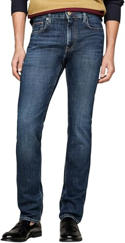 Tommy Hilfiger Uomo Jeans Slim Fit in Cotone, Blu (Tino Indigo), 31W/30L