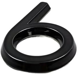 HUYGB Hausnummer 60/76 mm Selbstklebender Hausnummernaufkleber for Wohnungstürschild aus Kunststoff Haustürschild Nummernschilder Briefkasten Straßennummern Hausnummernschild(Color:6,Größe:60mm)