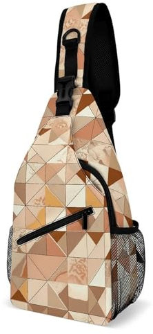 Sling-Taschen für Damen und Herren, Web-Stil, Muster, verstellbarer Gürtel, lässiger Brustrucksack, Bauchtasche, Bauchtasche für Reisen, Sport, Laufen, Wandern, Hüfttasche, Stil 4, 38 x 20 cm,
