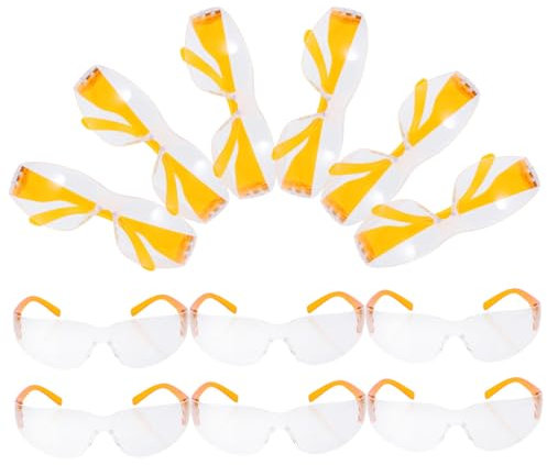 Sosoport 12stücke Teiliges Junge Mädchen Schutzbrillen Orange Kratzfeste Wind Sandgeschützte Pc Schutzbrillen Langlebig Modisch Sicher Für Spiel Und Labor Unisex Geeignet Für Jungen Und Mäd