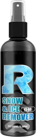 Ice-Off - Spray antigelo per parabrezza, liquido per scongelare la neve, agente di rimozione del ghiaccio per auto, spray per la rimozione del ghiaccio, 100 ml, per prevenire l'appannamento del vetro