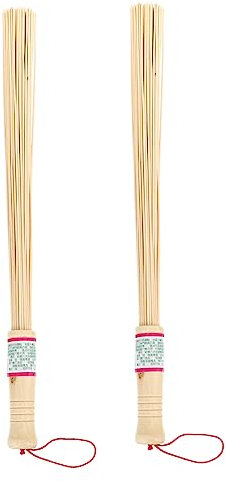 FRCOLOR Massage Klopfstab Bambus 2er Satz Manueller Massagestab Rückenmassagegerät Klopfen Triggerpunkt Massage Körpermassage Tool Tragbar für Hüften Beine Nacken Rücken Haushalt