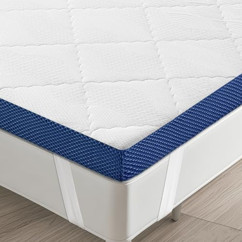 SEZMOONSI Topper 180x200cm, H3 5cm Höhe hypoallergen & atmungsaktiv Kaltschaum Matratzentopper, bequemer Matratzen Topper für Boxspringbett, Wohnwagen, Schlafsofa, mit waschbarem 3D-Netz Bezug