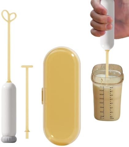 Nankoyal Mezclador de fórmula para bebés, mezclador de bebidas de mano, mezclador eléctrico de fórmula para bebé, espumador de leche para café con leche y capuchino