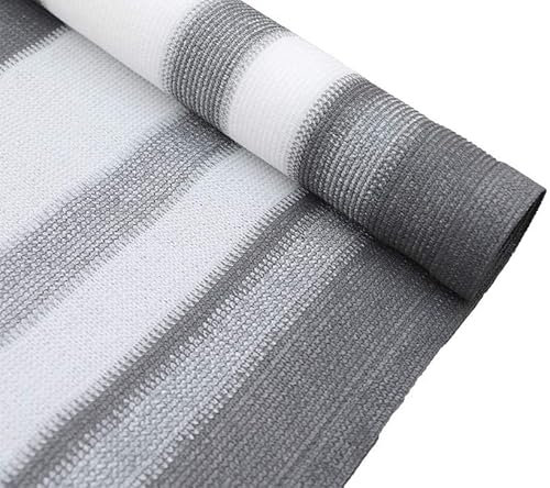 YYLUOYANG Privacy Screen Garden 3'x16' Balcony Privacy Screen Cover Dark Grey Deck Shield Screens Mesh For Outdoor Patio Porch Apartment Railings Fence Cover Balcony Privacy Screen(GRAY WHITE)