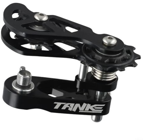WIIYENA Bicycle Chain Tensioner, Single Speed Converter Guide, 8-12 Speed Floating Pulley Chain Tensioner, Compatible Adjustable Anti-Drop Link(Black)
