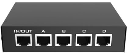 Tdkjfoutr 4 in 1 out 100/1000Mbps Mini Gigabit Switch di Rete Switch Ethernet A 5 Porte Splitter Internet Switch di Rete RJ45