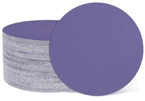 sourcing map 50 dischi abrasivi da 76 mm, grana 800, con gancio e anello, per levigatrice orbitale casuale, per lavorazione del legno, lucidatura dei metalli, viola