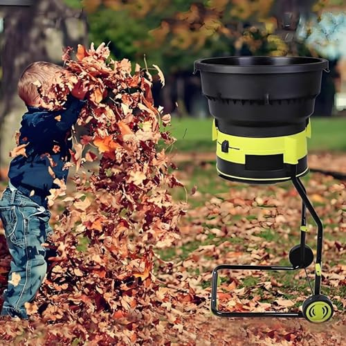 Broyeur de feuilles électrique, broyeur de feuilles sans lame haute puissance 2 500 W pour un rapport de réduction de 17:1, 8 000 tr/min, paillage maximal jusqu'à 55 gallons par minute 50mxpowercord