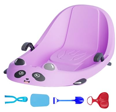 Luges pour | Dossier Intégré Équipement Sportif | Luge Extérieur pour avec Frein,pour Temps Froid Filles Préscolaires Collines Enneigées Parc Arrière-Cour Terrain De Jeu