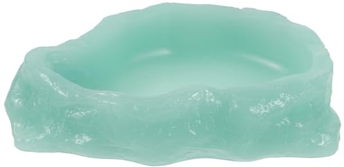 MOTHNUR Ciotola per Alimenti e Acqua per Rettili in Resina Piccola e Compatta Facile da Pulire con Effetto Luminiscente Notturno per Tartarughe e Lucertole