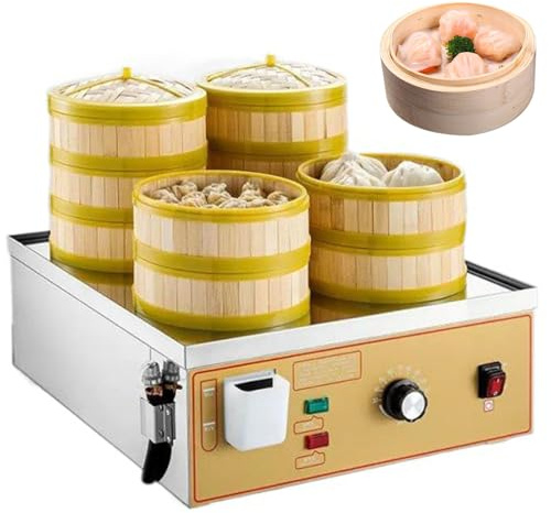 Macchina per chignon al vapore, vaporizzatore elettrico commerciale con allarme anti-secco e controllo della temperatura (30-110 °C) per uso domestico e buffet