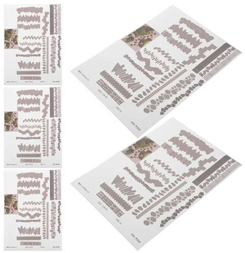 LOLIPPYY Adesivi Pavimento 3d in Mattoni per Case delle Bambole, 5 Pezzi Autoadesivi Tagliabili, Pavimentazione in Finta Pietra per Accessori Giardino delle Fate e Modellismo