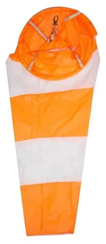 Homeponnew 1m Outdoor Windsack für Flughäfen und Hubschrauberlandeplätze - für orange-weiß wetterbeständige Windrichtungsanzeiger mit reflektierenden Gurten und Tüllenmontage