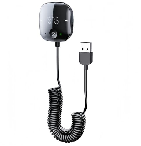 Medrialife Bluetooth Fm Transmitter & Fm Transmitter Auto Bass & Hi-Fi Stereo für Autoradio mit Bluetooth Freisprecheinrichtung