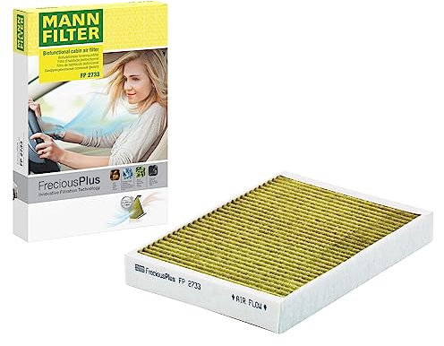 MANN-FILTER Cabin Air Filter FP 2733, FreciousPlus biofunctional pollen filter, Paper, for Land Rover, Volvo
