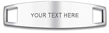 XUANPAI Mens Womens Free Personalized Edelstahl Schuh Lace Charm ID Tag Personalisiertes Geschenk