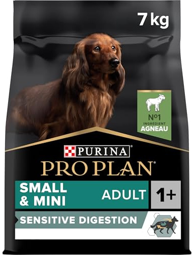 PURINA PRO PLAN | Sensitive Digestion | Croquettes complètes pour chiens adultes de petite taille | Favorise un système digestif sain |Riche en Agneau | Croquettes | Sac de 7kg
