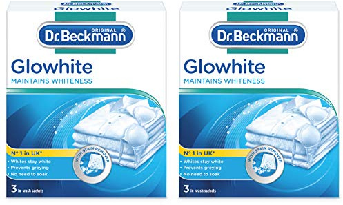 Dr Beckmann Glowhite Fabric Whitener with Stain Remover (3 x 40g Sachets) (2 Packs)