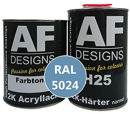 Alex Flittner Designs 2K Acryl Lack Autolack 1,5kg Set RAL 5024 Pastellblau glänzend incl. Härter
