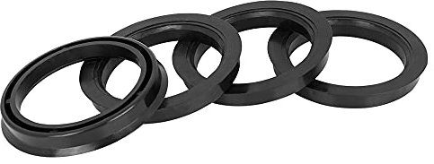 X AUTOHAUX 4 Stück Kunststoff Radnaben Zentrierringe Zentrierung für Radnabe 72.6-57.1mm Schwarz