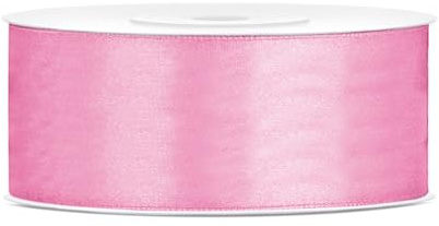 Satinband Pink 38mm x 25 Meter – Breites Schleifenband Rosa, Geschenkband & Dekoband für Geschenkverpackung, Geburtstag, Baby Party & Dekoration