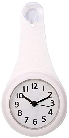 Reloj de baño pequeño, duradero y confiable Reloj de baño digital, para baño, cocina, dormitorio(white)