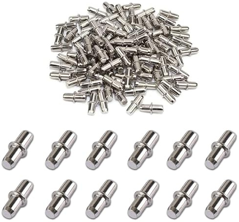 Bodenträger, 100 Stück Metall Regalbodenträger, Durchmesser 5 mm ,Einlegeboden Halter,Fachbodenträger,Bretthalter