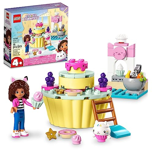 LEGO Gabby's Dollhouse Bakey with Cakey Fun 10785, Bauspielzeug-Set für Fans der DreamWorks Animationsserie, Simulationsspielküche, Backofen und Riesen-Muffin für
