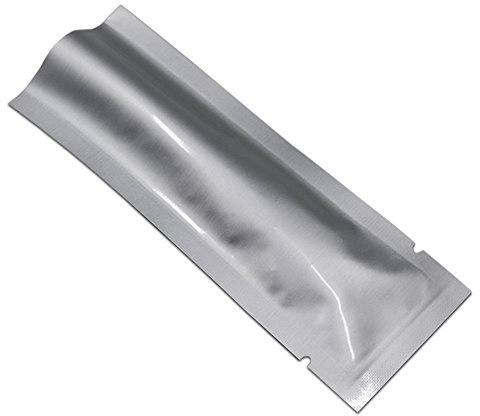 WACCOMT Pack Coffee Sample Food Storage Bags Pure Mylar Foil Bags 3.15mil Thick Heat Sealable Silver Vacuum Pouch Aluminum Foil Smell Proof Package (200, 2.55x6.7 inch)