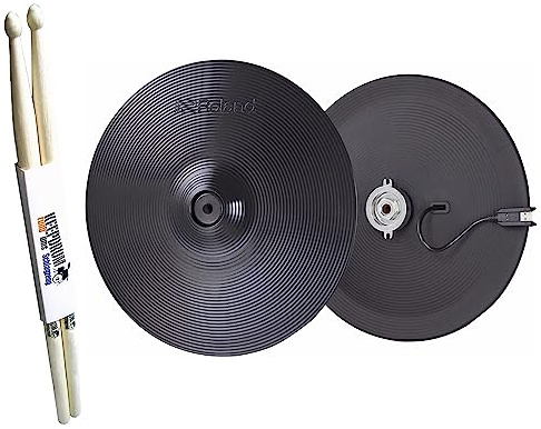 Roland VH-14D Hi-Hat Pad für E-Drum elektronisches Schlagzeug 14 Zoll + keepdrum Drumsticks