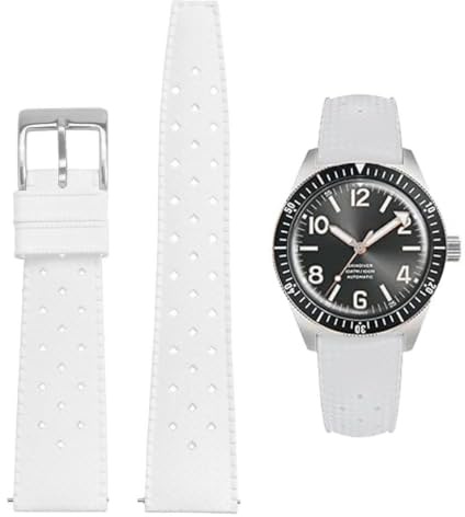 AIYIRUO FKM Kautschuk Uhrenarmbänder Armband Fluorkautschuk 18mm 19mm 20mm 21mm 22mm Schnellverschluss Tropischer Stil Uhrenarmbänder Ersatzarmband für Taucheruhren Auch für Omega X Swatch X Blancpain
