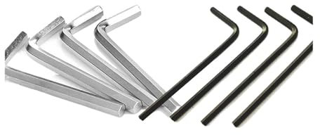 BREAKA Juego de Llaves Allen pequeñas, Llave Hexagonal de 1,5mm de 1/2 1,25, Mango en L for Bicicleta, Llave Allen pequeña for Ordenador y teléfono (Color : Silvery, Size : 1.5mmx17x47)